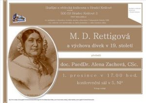 doc. PaedDr. Alena Zachová, CSc.: M. D. Rettigová a výchova dívek v 19. stolet